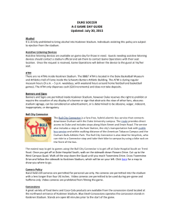 DUKE SOCCER AZ GAME DAY GUIDE Updated