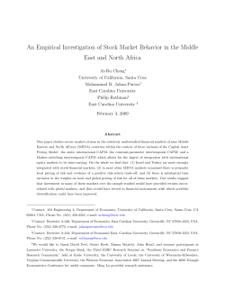 An Empirical Investigation of Stock Market Behavior in the Middle