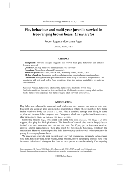 Play behaviour and multi-year juvenile survival in free