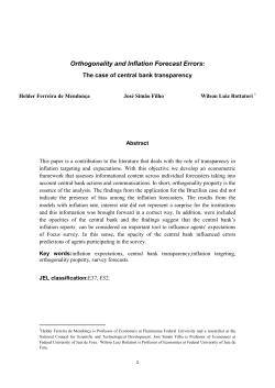 The impact of Central Bank transparency on inflation