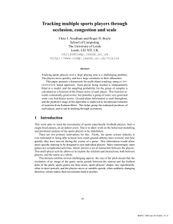 Tracking multiple sports players through occlusion, congestion and