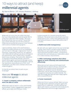 10 ways to attract (and keep) millennial agents