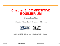 Chapter 3: COMPETITIVE EQUILIBRIUM