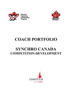 coach portfolio synchro canada