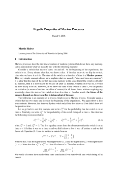 Ergodic Properties of Markov Processes