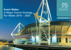Event Wales: A Major Events Strategy For Wales 2010 &ndash; 2020