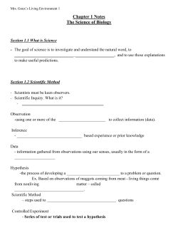 Chapter 1 Notes