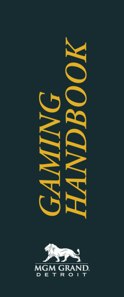 MGM Grand Detroit Gaming Guide Handboof