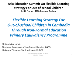 Flexible learning strategy for out of school children in Cambodia