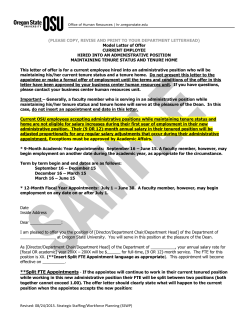 Sample Letter of Offer for Current Employee Hired into Admin Position