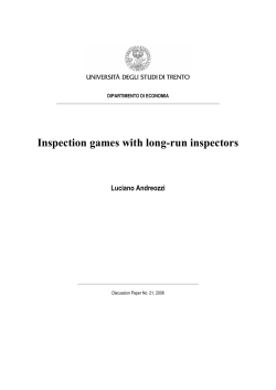 Inspection games with long-run inspectors