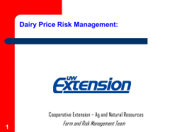 Dairy Risk Management