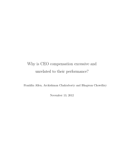 Why is CEO compensation excessive and unrelated to their