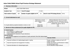 Aston Fields Middle School Pupil Premium Strategy Statement