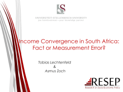 Income Convergence in South Africa