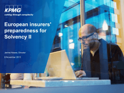 European insurers` preparedness for Solvency II