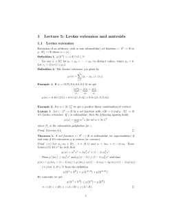 1 Lecture 5: Lov&aacute;sz extension and matroids