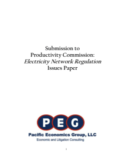 Pacific Economics Group - Productivity Commission
