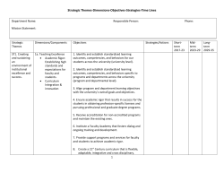 Strategic Themes - Dimensions - Objectives