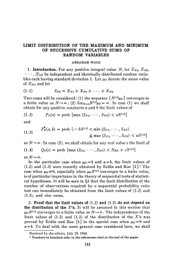 LIMIT DISTRIBUTION OF THE MAXIMUM AND