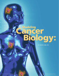 Modeling Cancer Biology - Biomedical Computation Review