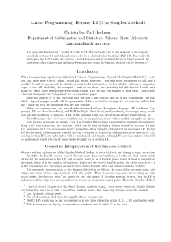 The Simplex Method - Arizona State University