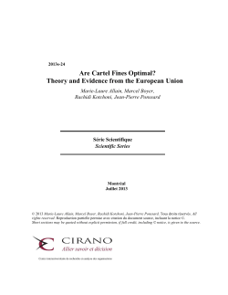 Are Cartel Fines Optimal? Theory and Evidence from the