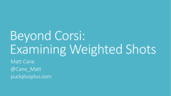 Beyond Corsi: Examining Weighted Shots