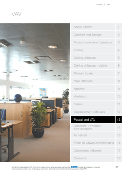 13 About Lindab Comfort and Design Product overview / symbols