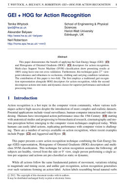 GEI + HOG for Action Recognition