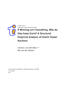 If Winning isn`t Everything, Why do they keep Score? A