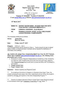 2017 14-15yrs Girls Rugby League regional championship information