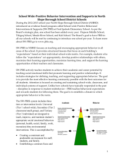School Wide-Positive Behavior Intervention and