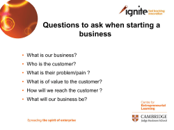 Cambridge University Judge Business School Ignite