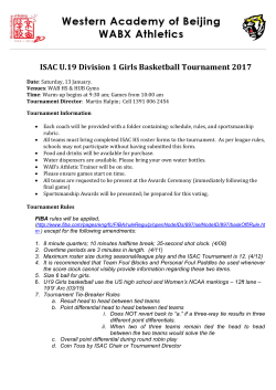 ISAC U.19 Division 1 Girls Basketball Tournament 2017