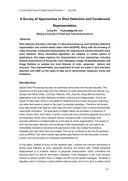 A Comparison of Approaches in Shot Detection and