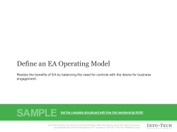 Define an EA Operating Model Sample - Info