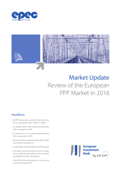 Market Update - Review of the European PPP Market in 2016