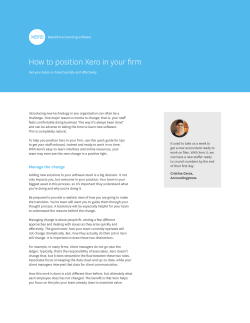 How to position Xero in your firm