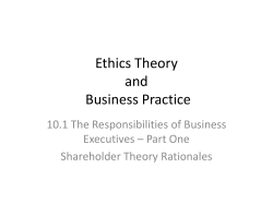 10.1 The Responsibilities of Executives