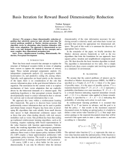 Basis Iteration for Reward Based Dimensionality Reduction