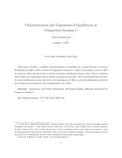 Characterization and Uniqueness of Equilibrium in Competitive