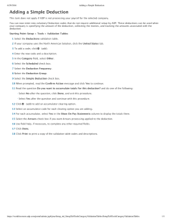 Adding a Simple Deduction