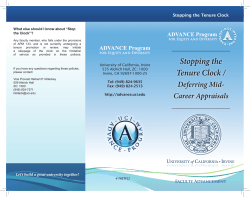 Stopping the Tenure Clock