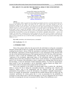 THE ABILITY TO ASSUME THE DECISIONAL RISK IN THE
