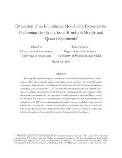 Estimation of an Equilibrium Model with Externalities: Combining the