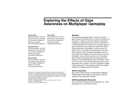 Exploring the Effects of Gaze Awareness on Multiplayer