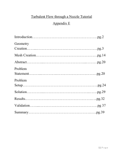Turbulent Flow through a Nozzle Tutorial Appendix E