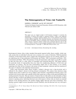The heterogeneity of time-risk tradeoffs