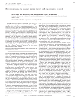 Decision making by urgency gating: theory and experimental support